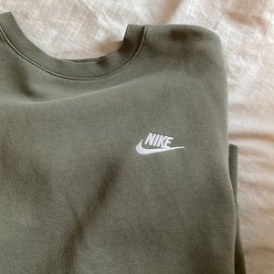 Green Nike crew neck